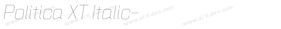 Politica XT Italic字体转换